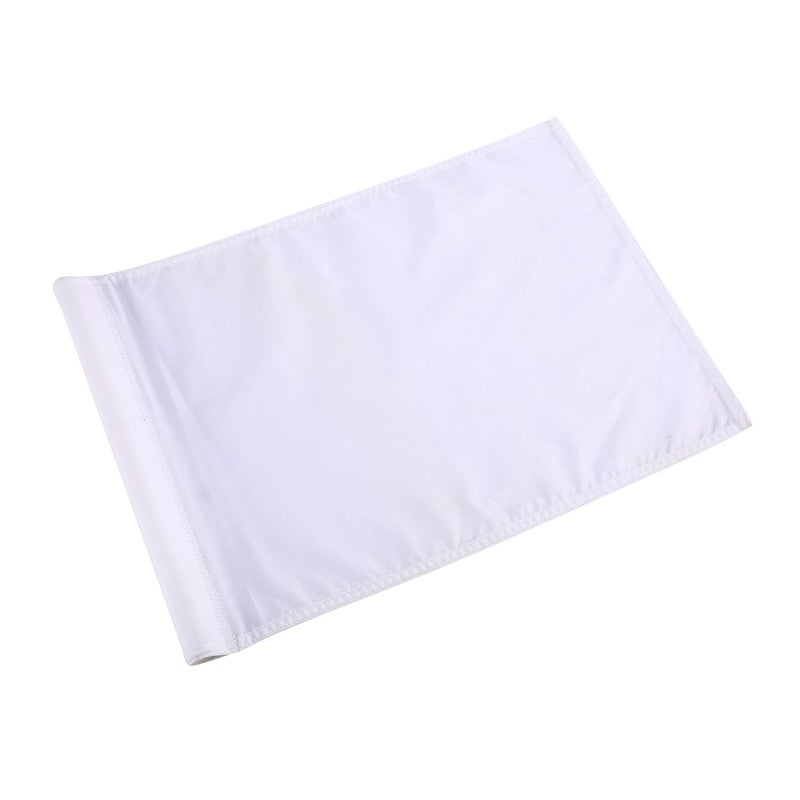 KONDAY Golf Flag, Solid and Nylon Training Putting Green Flag, Indoor Outdoor Backyard Garden Portable Target Flags, 19.7inch*13.4inch (White) - Image 1